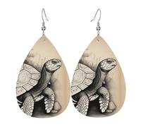 Lightweight Earring Turtle Write Print Leather Dangle Drop Earrings Fashion Women Earring for Decorations Girl Ladies