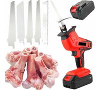 Lightweight Electric Bone and Meat Saw - Commercial Reciprocating Saw, 5 Saw Blades, Built-in Safety Lock | for Cutting Bones and Meat