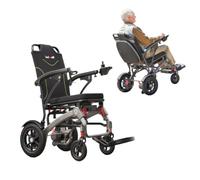 Lightweight Electric Folding Wheelchair, Compact Power Wheelchair, 200W Dual Motors, 120 Kg Load Capacity, 14.9 Kg, Mobility Aid, All Terrain Wheelchairs Do not lie down,10A