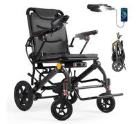 Lightweight Electric Wheelchair 500W Foldable Powerchair Portable (Black)