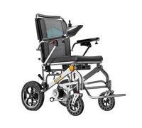 Lightweight Electric Wheelchair Foldable Wheelchairs for Adults,500W Motor All Terrain Motorized Intelligent Motorized Wheelchair,12 Ah Removable Batteries 28 kilometers Cruise Range (Argent)