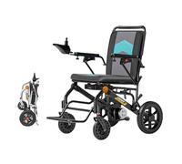 Lightweight Electric Wheelchair Foldable Wheelchairs for Adults,500W Motor All Terrain Motorized Intelligent Motorized Wheelchair,12 Ah Removable Batteries 28 kilometers Cruise Range (Black)