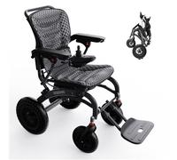 Lightweight Electric Wheelchair for Adults, Foldable Motorized Wheelchairs,15 Miles Range, 12AH Lithium Battery, All Terrain, 500W Motors, Airline Approved