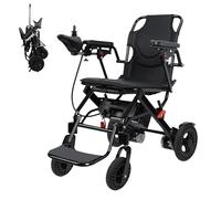 Lightweight Electric Wheelchair for Adults, Motorized Portable Electric Wheelchairs for Adults with 500W Motors, 12-Mile Range Wheelchair (Black)