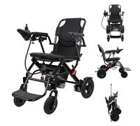 Lightweight Electric Wheelchair for Adults with 500W Dual Motor & 12-Mile Range, 10Ah Removable Battery, 120kg Capacity, Aluminium Foldable Power Wheelchair for Adults and Seniors Black UK