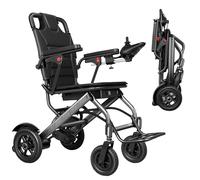 Lightweight Electric Wheelchair, Weighs Only 13 kg Foldable Power Wheelchairs for Adults, Dual Braking System, Intelligent Folding, All Terrain, Travel Size