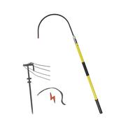 Lightweight Electrical Rescue Hook,High Voltage Insulated Rescue Hook,Detachable Firefighting Emergency Pole,Comes with a Storage Bag(Yellow,100cm)
