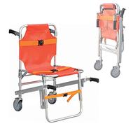 Lightweight EMS Stair Chair Foldable Aluminum Alloy Stair Chair with Quick Release Buckles Ambulance Firefighter Emergency Evacuation Medical Lift Stair Chair