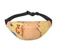 Lightweight Fanny Pack for Running Hiking, Crooked Owl Print Big Waist Pack Sling Bag for Workout Travel, Black, One Size, Sports, Black, One Size, Sports