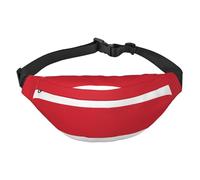 Lightweight Fanny Pack for Running Hiking, Flag of Costa Rica Print Big Waist Pack Sling Bag for Workout Travel, Black, One Size, Sports, Black, One Size, Sports