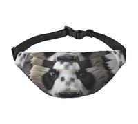Lightweight Fanny Pack for Running Hiking, Panda in the water Print Big Waist Pack Sling Bag for Workout Travel, Black, One Size, Sports, Black, One Size, Sports