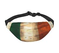 Lightweight Fanny Pack for Running Hiking, Retro Irish flag Print Big Waist Pack Sling Bag for Workout Travel, Black, One Size, Sports, Black, One Size, Sports