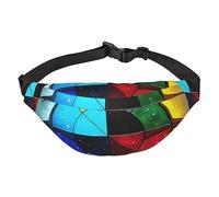 Lightweight Fanny Pack for Running Hiking, Shine in all directions Print Big Waist Pack Sling Bag for Workout Travel, Black, One Size, Sports, Black, One Size, Sports