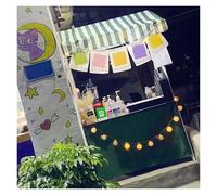 Lightweight Farmers Market Stalls, Iron Frame Display Snack Small Cart, Craft Shows Food Handcart with Wheels for Vendors(Green,62.3x23.6x79"/160x60x200cm)
