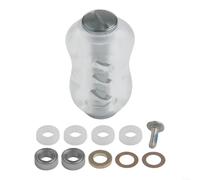 Lightweight Fishing Reel Handle Knob with Fishbone Pattern Grip and CNC Bearings for Smooth Casting Compatible with for DSA Fishing Reels (Sivler)