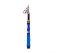 Lightweight Fishing Rod with Telescopic Feature and Spinner Reel Ideal for Anglers on the Move (1.7M Blue)