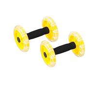 Lightweight Fitness Wheel Ab Roller for Abdominal Exercise Dual Wheel Design Comfortable Handles Yellow