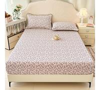 Lightweight Fitted Sheet Soft Cotton Bed Sheets With Deep Pocket 30cm, Single Double Queen King Bedding Bed Sheet, Mattress Cover For Student Dormitories, Washable(240x250cm,P)