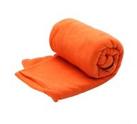Lightweight Fleece Sleeping Bag Liner, Compact Travel Sheet for Backpacking, Soft Microfiber Camping Blanket, Portable Sleep Sack for Hostel, Warm(Orange)