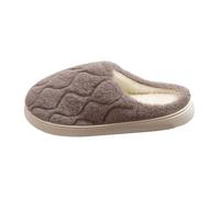 Lightweight Fleece Warm Indoor Slippers with Thick Soles for Ladies Plain Wave Design Cotton Slippers for Winter Warmth and Bedroom Relaxation Featuring Easy Wear and Cozy Feel House Shoes Coffee
