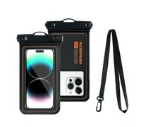 Lightweight Floating Phone Holder with Strap Great Solution for Keeping Essentials Safe in the Water (Black Orange)