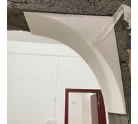 Lightweight Foam Arch Doorway Frame Kit for Wall, 2 PCS Universal Decor Arch Door Molding Rounded, Corner DIY Half Circle Door Opening Panel(16x25x25cm (6.3x9.8x9.8"))