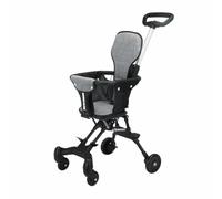 Lightweight Foldable Baby Stroller - Two-Way Handcart for Outdoor Walking with One-Click Folding Mechanism