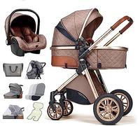Lightweight Foldable Baby Stroller with Fan, Mommy Bag, Rain Cover, Footmuff, Blanket & Accessories - Ultra Compact for Travel Convenience