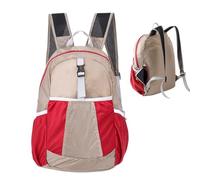 Lightweight Foldable Backpack - Advanced Rain Defense, Packable Activity Sc, Traveling Airplane Sound | Waterproof Storage Pack with Fashion Design for Climbing Travels to School, Red, Se référer au