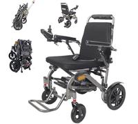 Lightweight Foldable Compact Electric Wheelchair for Adults, Only 19.8kg, All Terrain Power Wheelchair, 28KM Long Travel Range, Support 150kg, Airline Approved