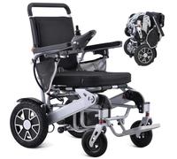Lightweight Foldable Compact Electric Wheelchairs for Adults,All Terrain Motorized Wheelchairs for Seniors 500W Motor,Airline Approved Travel Power Chair