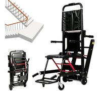 Lightweight Foldable Electric Stair Climbing Wheelchair, Crawler Stair Climber, for Elderly Disabled Patient and Goods Transfer(Black)
