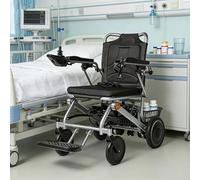 Lightweight Foldable Electric Wheelchair for Adults, 500W All-Terrain Power Motorized, Airline Approved Travel with Long Range(Silver,20ah)