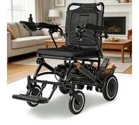 Lightweight Foldable Electric Wheelchair for Adults, 500W All-Terrain Power Motorized, Airline Approved Travel with Long Range(Black,20ah)