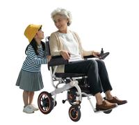 Lightweight Foldable Electric Wheelchair,Ultra-Light Electric WheelchairWith a 500W Motor and Four Weight-Reduction Features, It Weighs Only 14.8Kg Making It Suitable for the Elderly 12A
