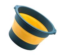 Lightweight Foldable Foot Basin - Collapsible Bath Tub with Design Large 40.6x27cm Capacity for Home Travel Camping - Blue