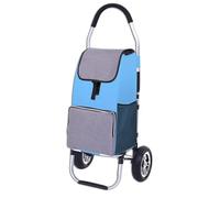 Lightweight Foldable Grocery Cart with Waterproof Bag, Off-Road Wheels Shopping Trolley for Camping & Grocery Shopping - & Portable Red Cart