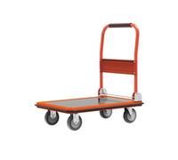 Lightweight Foldable Hand Truck Cart - Silent Flatbed Trolley for Household Transport & Express Delivery - Heavy-Duty Folding Utility Trailer (Large)