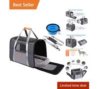 Lightweight & Foldable Pet Carrier Bag with Adjustable Strap - For Cats & Dogs