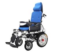 Lightweight Foldable Power Wheelchair with Headrest - Portable Electric Wheelchair for Disabled and Elderly Mobility - Reclinable Backrest and Dual Powerful Motor - Ideal for Travel and Transit