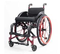 Lightweight Foldable Self Propelled Wheelchair,Sports Leisure Wheelchair, Adult Handicapped Leisure Big Wheels All Terrain Lightweight Folding Portable Sport Manual Wheelchair for Disabled(Seat Width