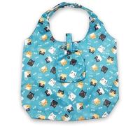 Lightweight Foldable Shopping Bag, Cat Nylon Reusable Washable Grocery Bag, Water Resistant Tote Bag for Work Shopping Travel, Women As Gift, Fashionable Shopping Bags with Cat Print Design