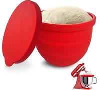 Lightweight Foldable Silicone Liners for Mixer 5 Qt Tilt Head for Quieter Operation and Easy Detachment of Ingredients After Mixing (1pc red)