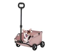 Lightweight Foldable Small Dog Stroller Cat with Wheels Pet Cart for Small Animals Travel Friendly 4 Wheel Design for Puppies and Kittens