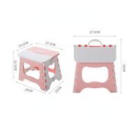 Lightweight Foldable Step Stool, Sturdy and Durable Enough to Support Adults, Outdoor Portable Foldable Chair, Small Chair can be Opened with just one flip (Pink)