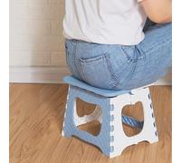 Lightweight Foldable Step Stool, Sturdy and Durable Enough to Support Adults, Outdoor Portable Foldable Chair, Small Chair can be Opened with just one flip (Blue)