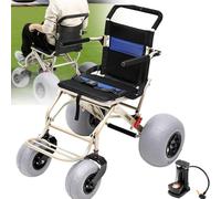 Lightweight Foldable Transport Wheelchair with 12" X9"Wheels, Lightweight Ergonomic Transport Wheelchair for Seniors and Adults, 220lb Capacity