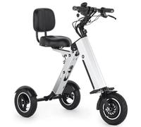 Lightweight Foldable Travel Scooter,Trike with Reverse Function,36V 10Ah Battery, 400W Motor, 15 Max Speed, 10 Inch City Tire, Mobility Escooter for Seniors