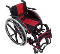 Lightweight Foldable Wheelchair,Sport Wheelchairs Folding for Adults Kids,Self-Propelled Attendant Transport Wheel Chairs with Aluminum Alloy e, 14" Wide Seat,Trolleys for Elderly Travel