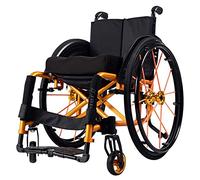 Lightweight Folding Aluminium Frame Wheelchair - Self Propelled Manual Sport Design with Armrest and Swing Leg Rest - 100 kg Load Capacity for Ergonomic Comfort